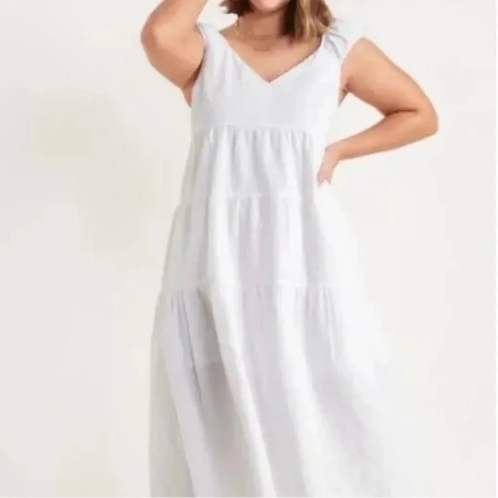 Old Navy | Tiered Seersucker All-Day
Dress in White Size L - Picture 3 of 7